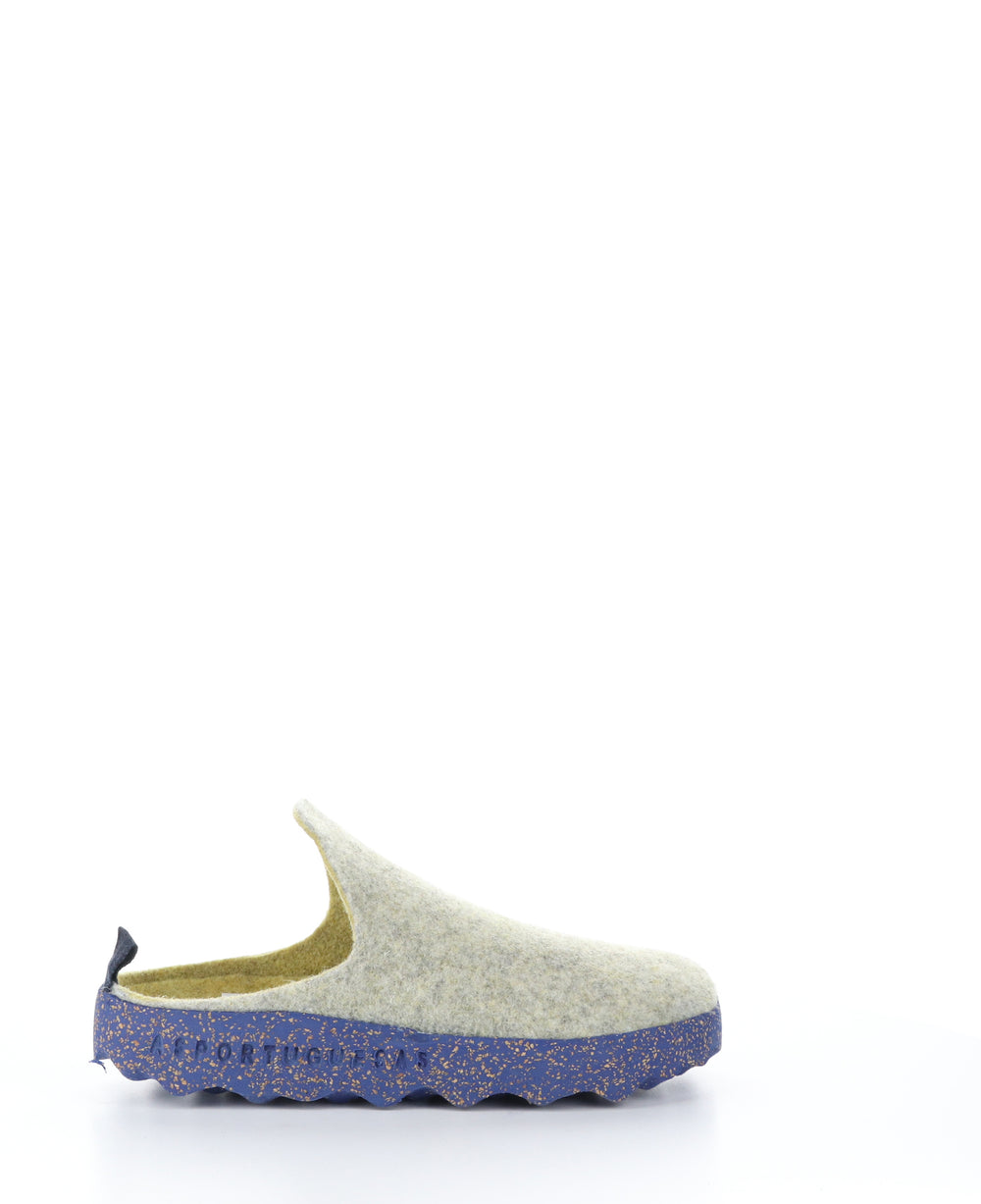 COME023ASP Grey Yellow Round Toe Shoes