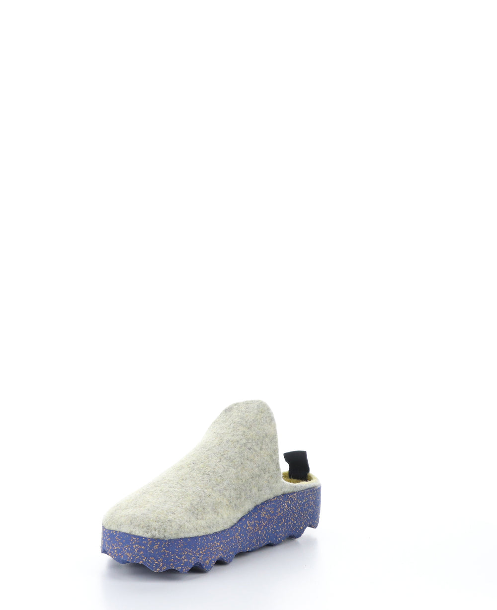 COME023ASP Grey Yellow Round Toe Shoes