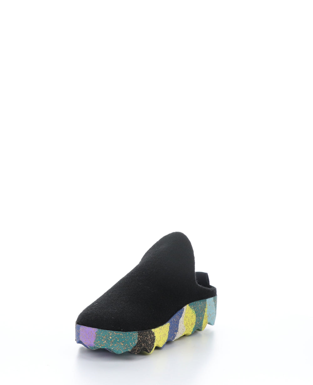 COME023ASP Black/Multi Round Toe Shoes