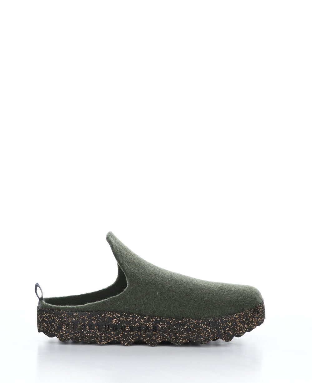 COME061ASPM Military Green Round Toe Shoes