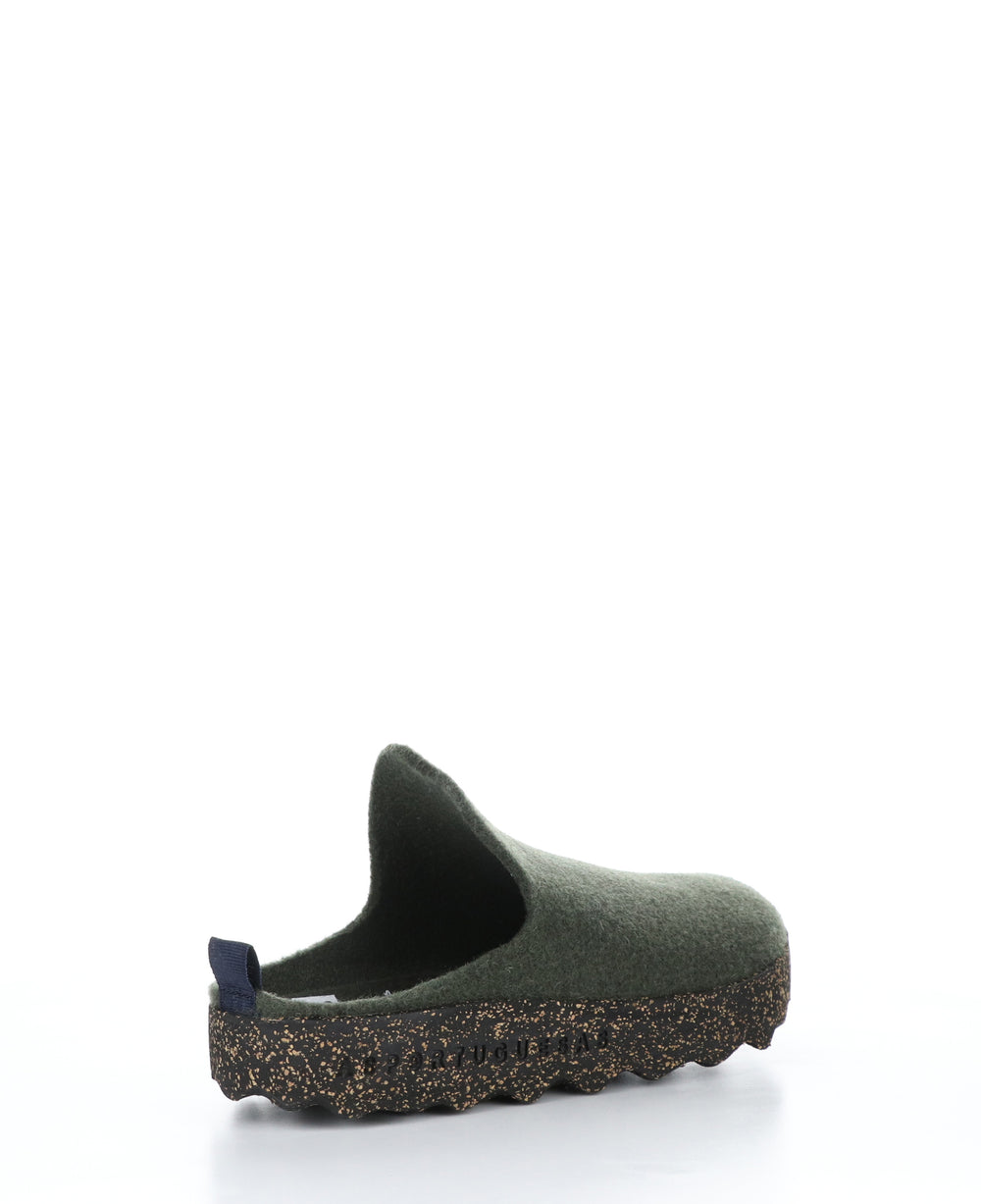 COME061ASPM Military Green Round Toe Shoes
