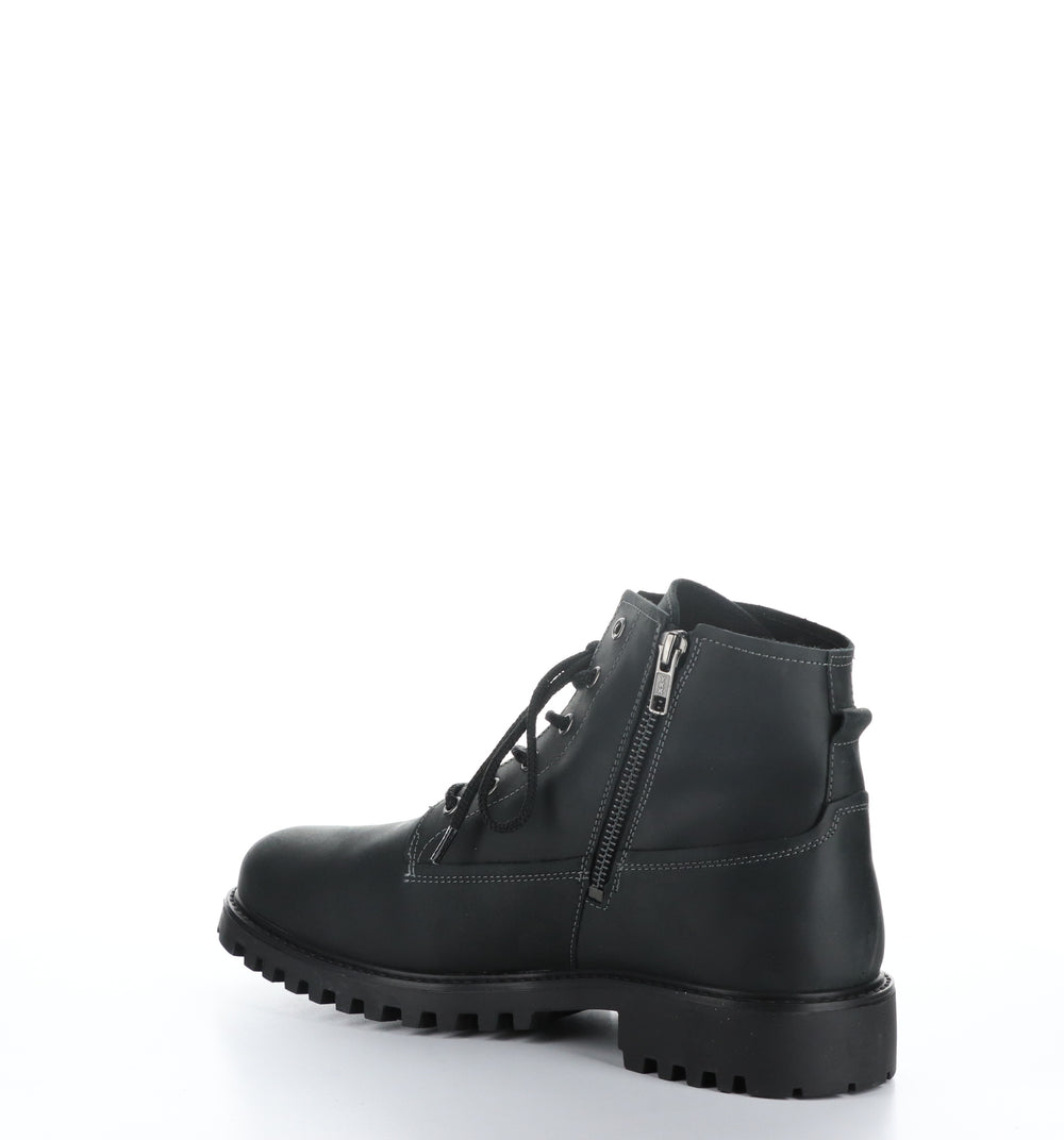 DASH Black Zip Up Ankle Boots