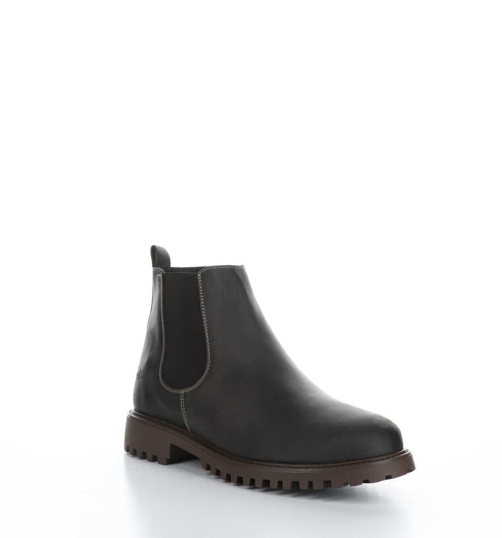 DAX Dk Brown Zip Up Ankle Boots