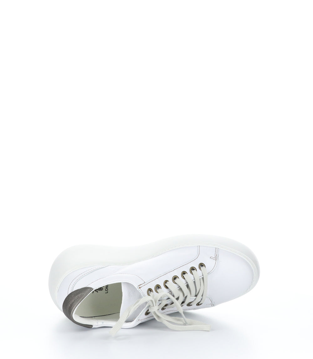 DILE450FLY Brito White Lace-up Trainers