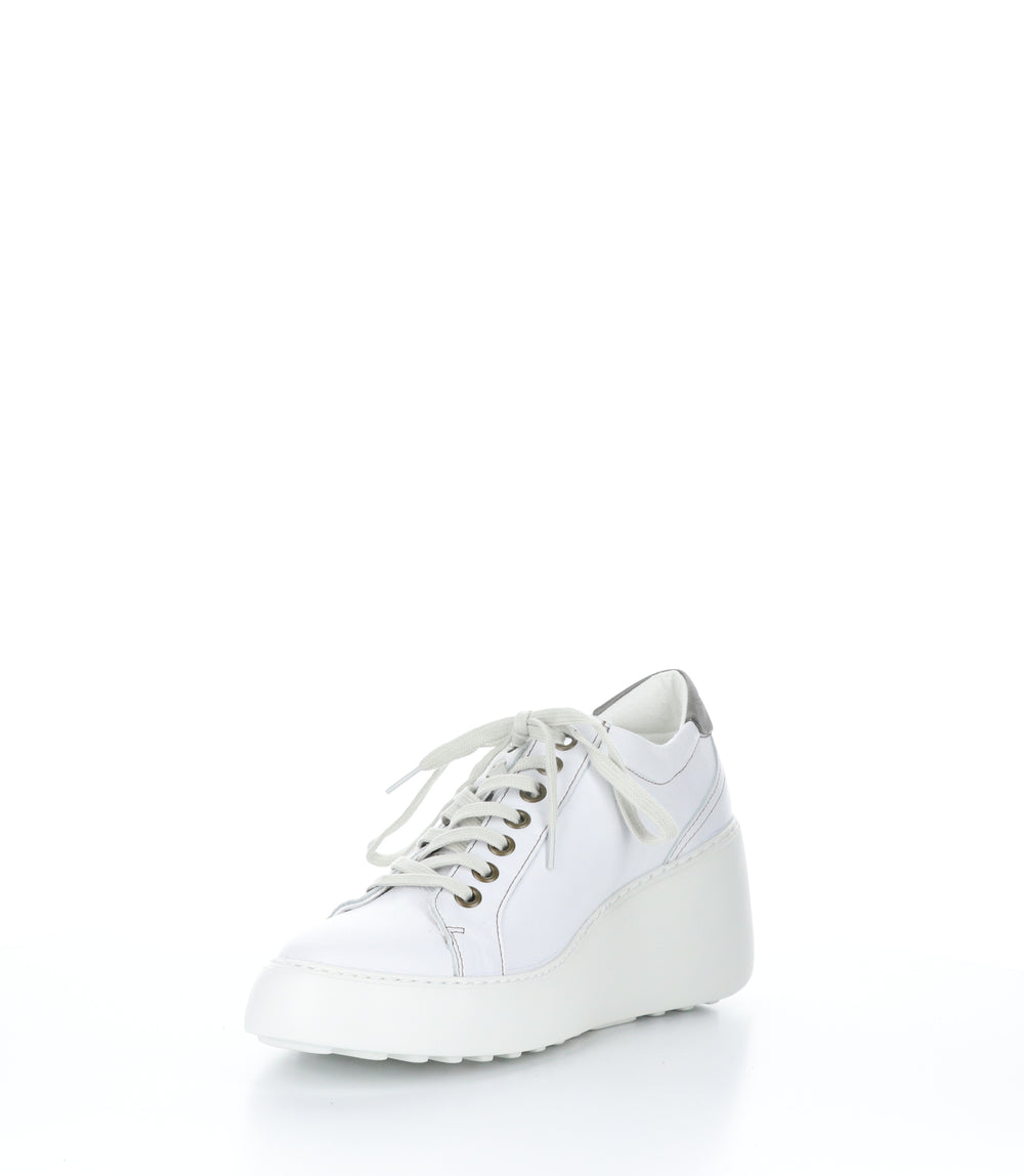 DILE450FLY Brito White Lace-up Trainers