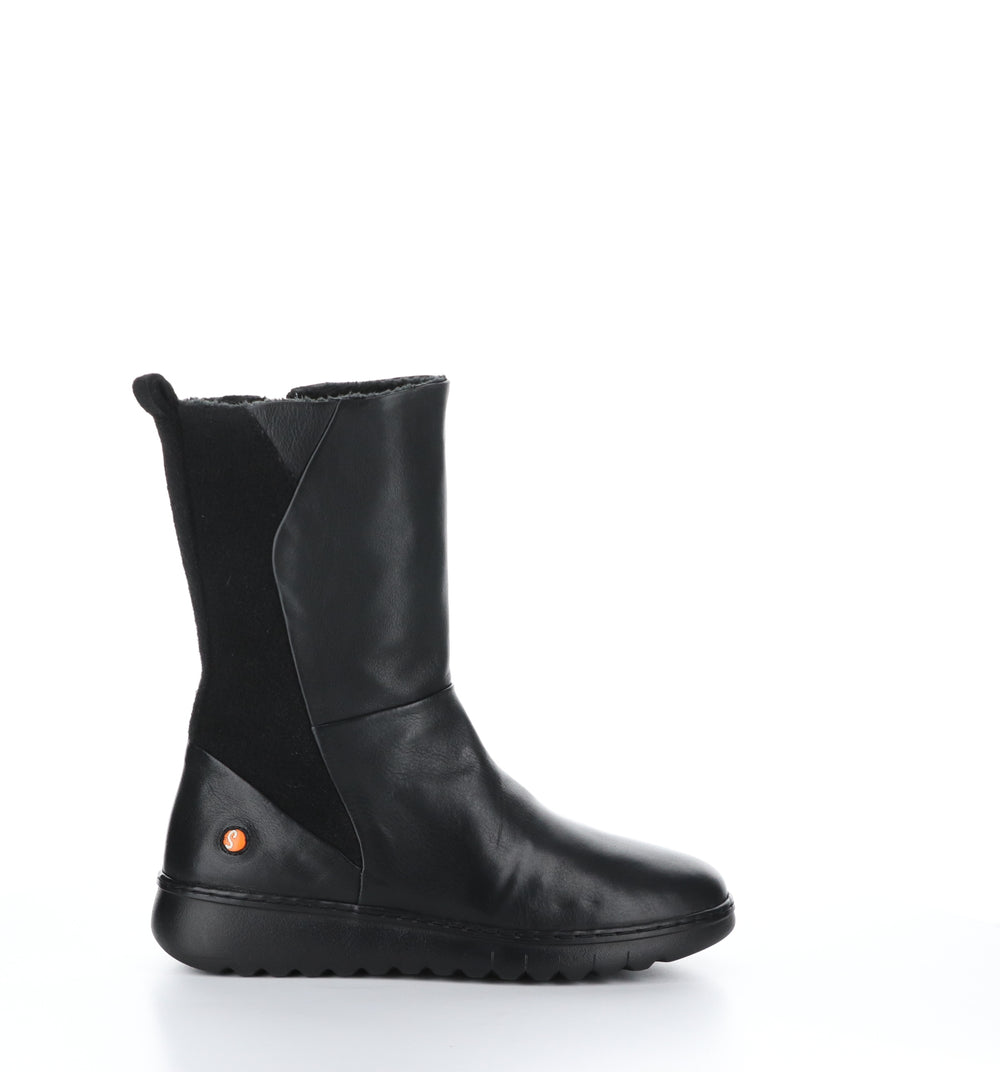 EZRA649SOF Black Zip Up Boots