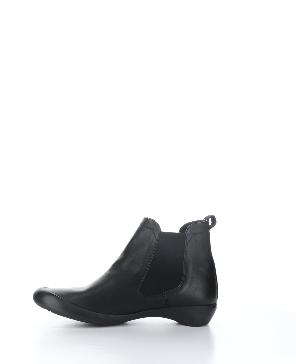FARY630SOF Black Round Toe Ankle Boots