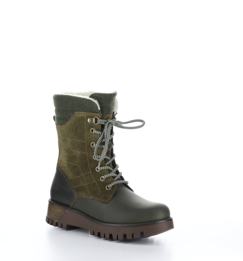 GALA PRIMA Olive Zip Up Boots