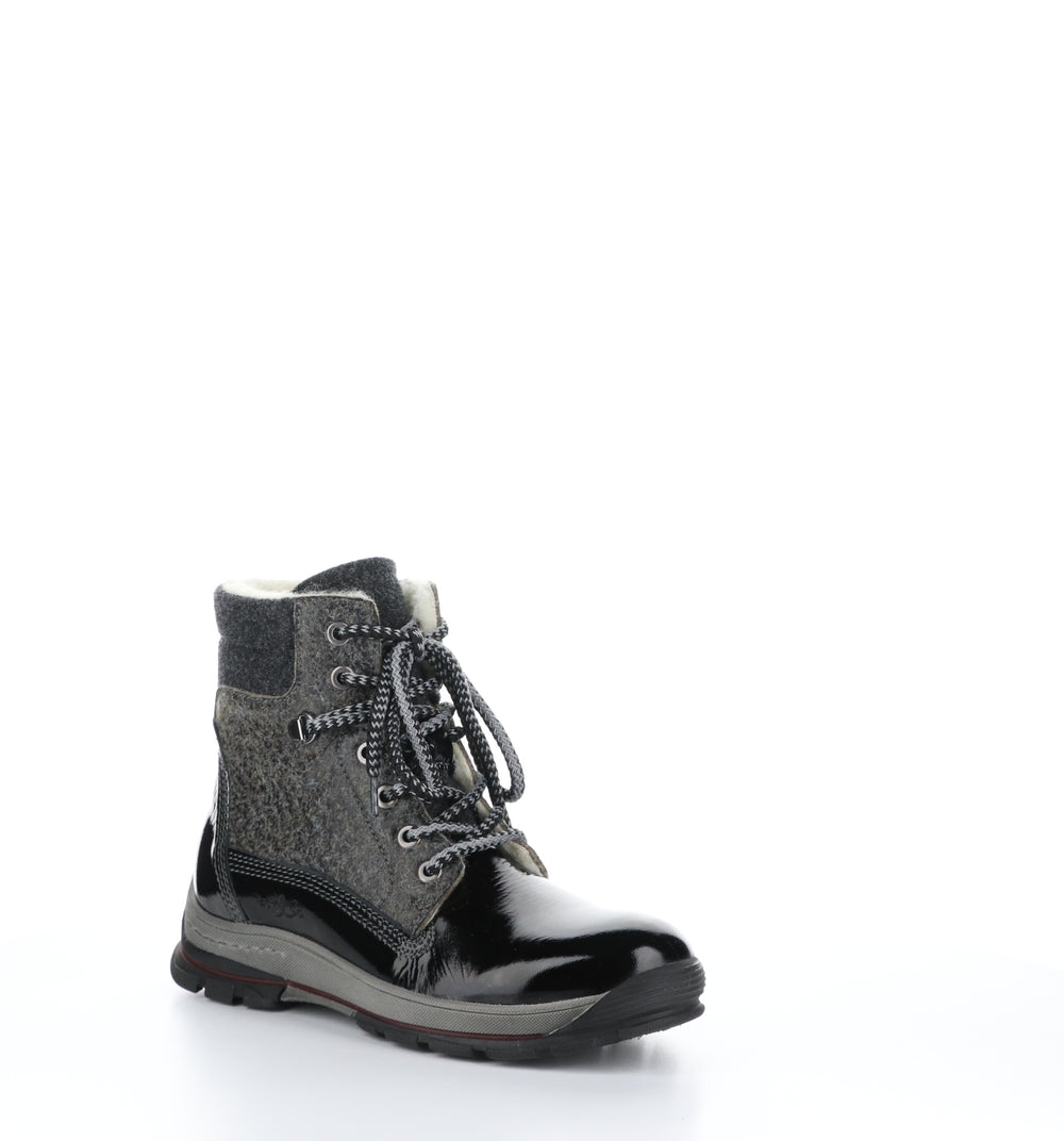 GIFT Black Zip Up Ankle Boots