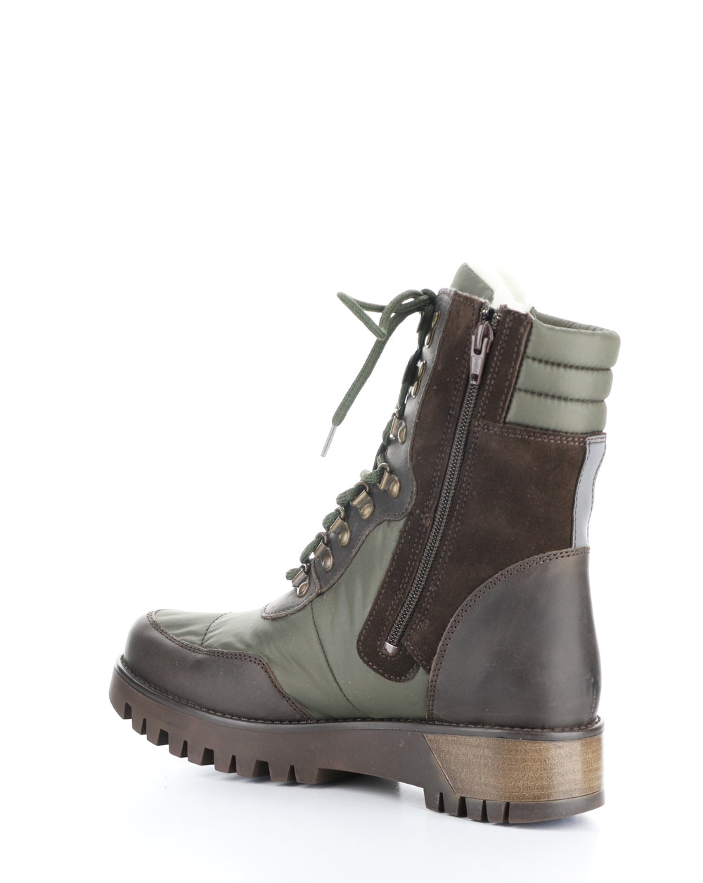 GREER PRIMA DK BROWN/OLIVE Round Toe Boots
