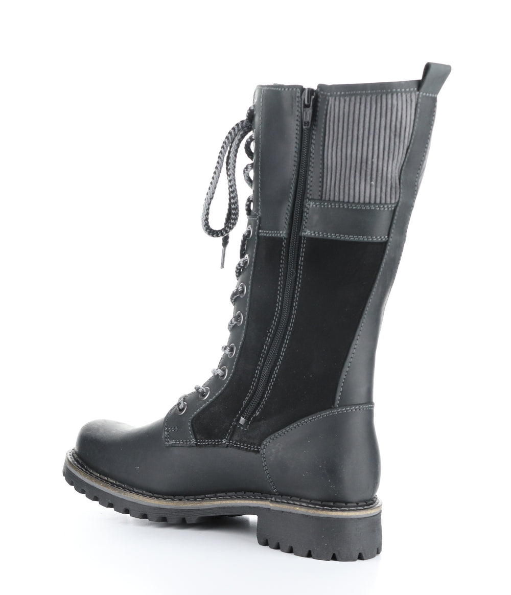 HALLOWED BLACK/GREY Round Toe Boots