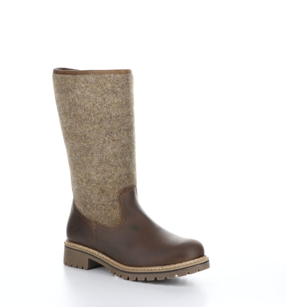 HANAH Camel Beige Round Toe Boots BoscoUS