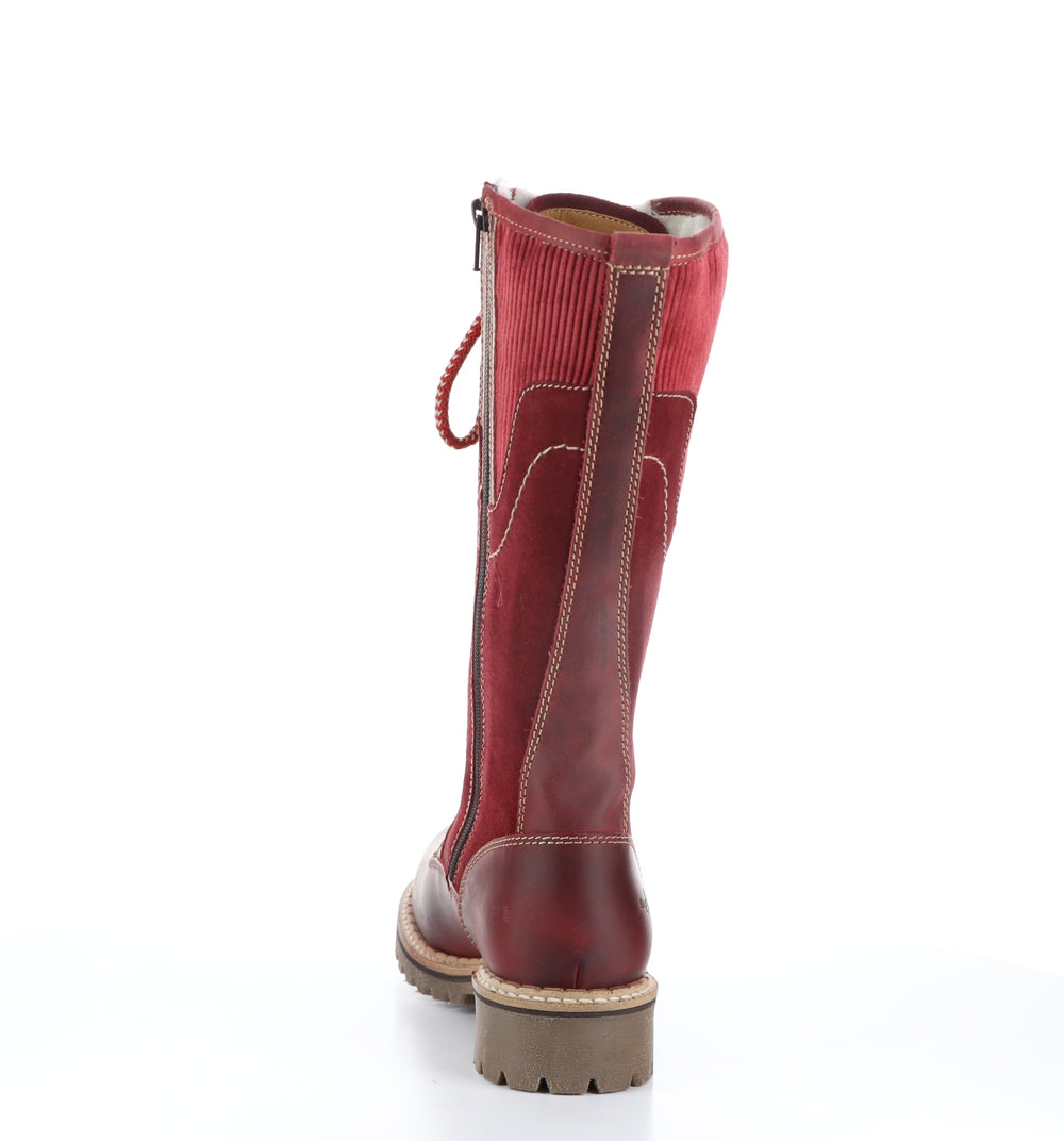 HARRISON Red/Sangria/Bordo Zip Up Boots