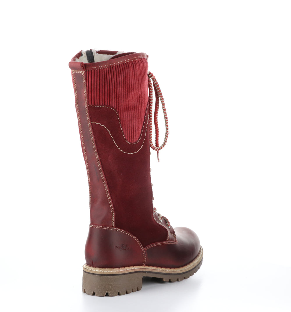 HARRISON Red/Sangria/Bordo Zip Up Boots