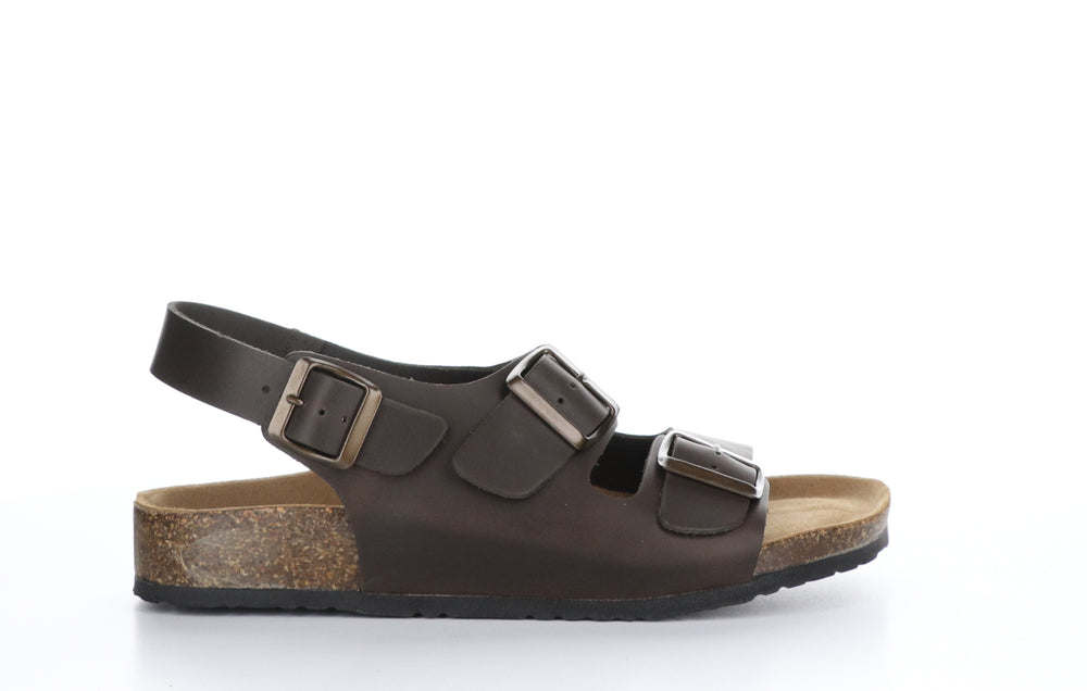 INDIANA Dark Brown Buckle Sandals