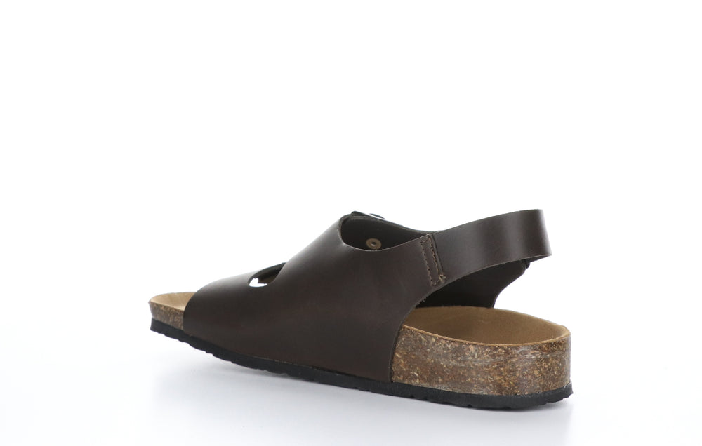 INDIANA Dark Brown Buckle Sandals