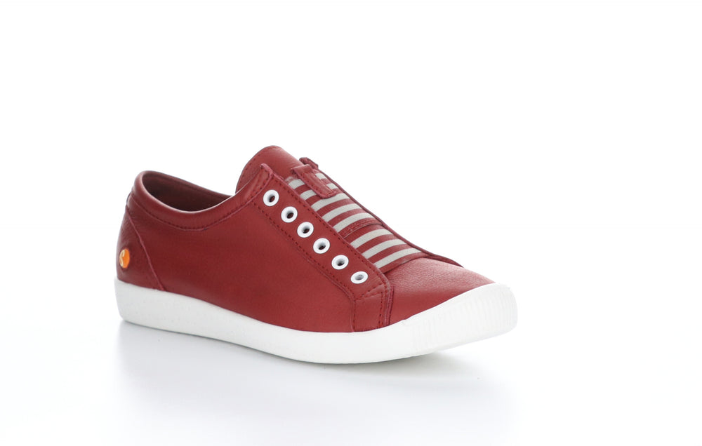 IRIT637SOF Smooth Red W/ Red Elastic Slip-on Trainers