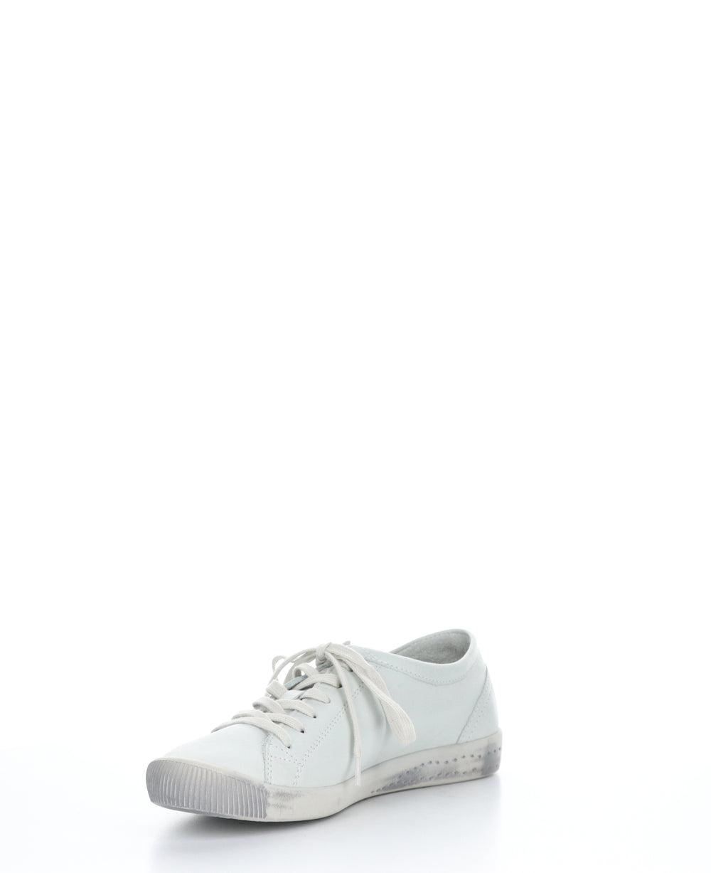 ISLA Smooth White Lace-up Trainers
