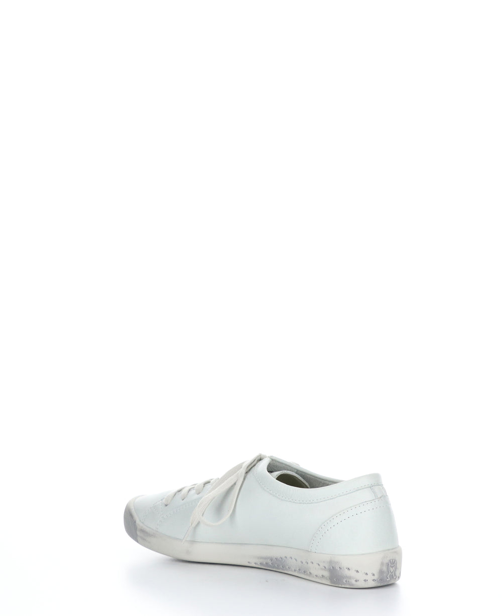 ISLA Smooth White Lace-up Trainers