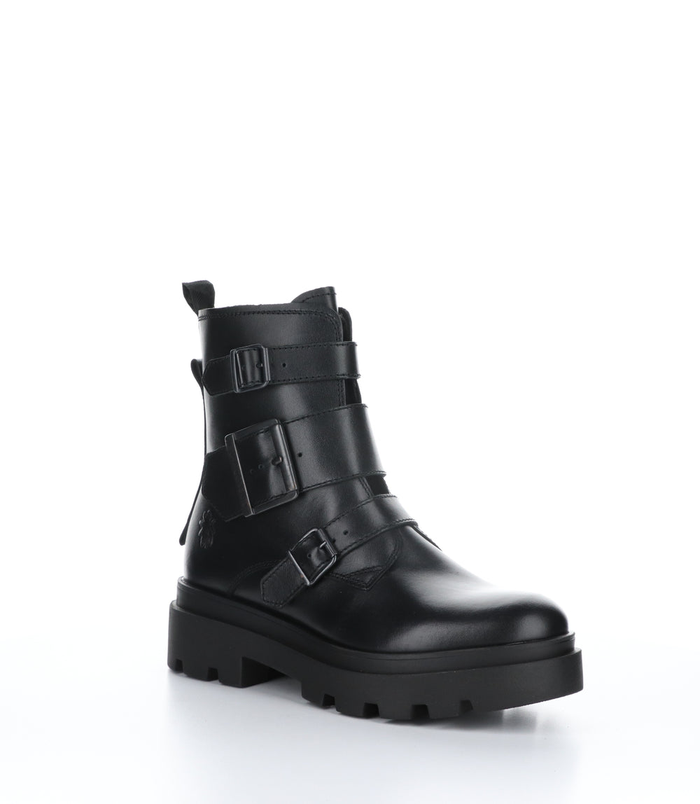 JEDA817FLY Black Zip Up Boots