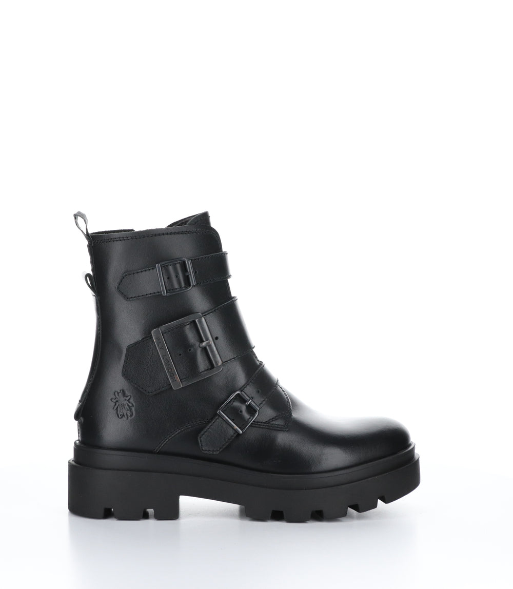 JEDA817FLY Black Zip Up Boots