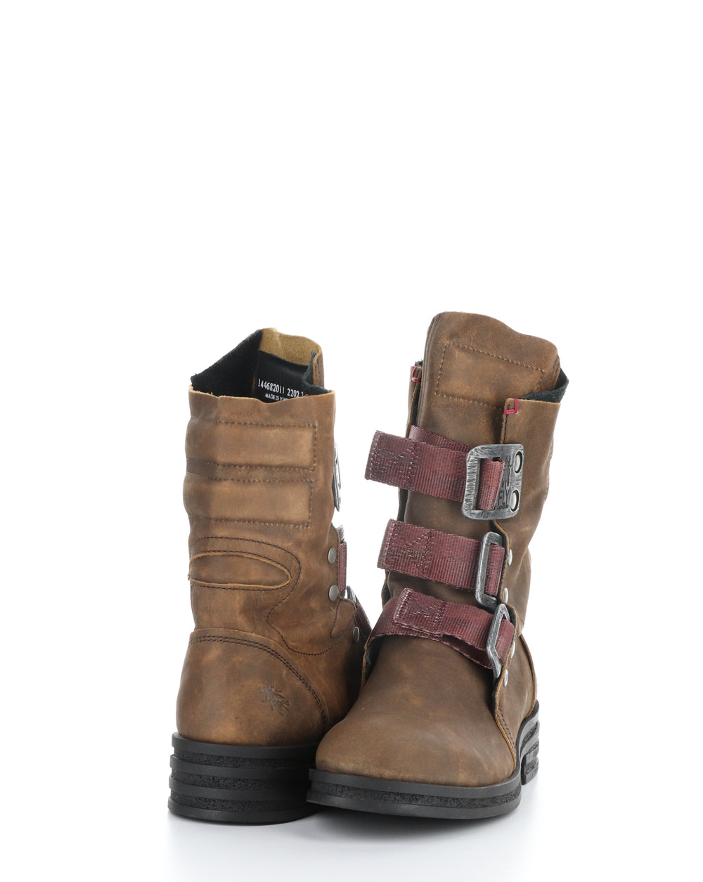 KIFF682FLY 011 BROWN Round Toe Boots
