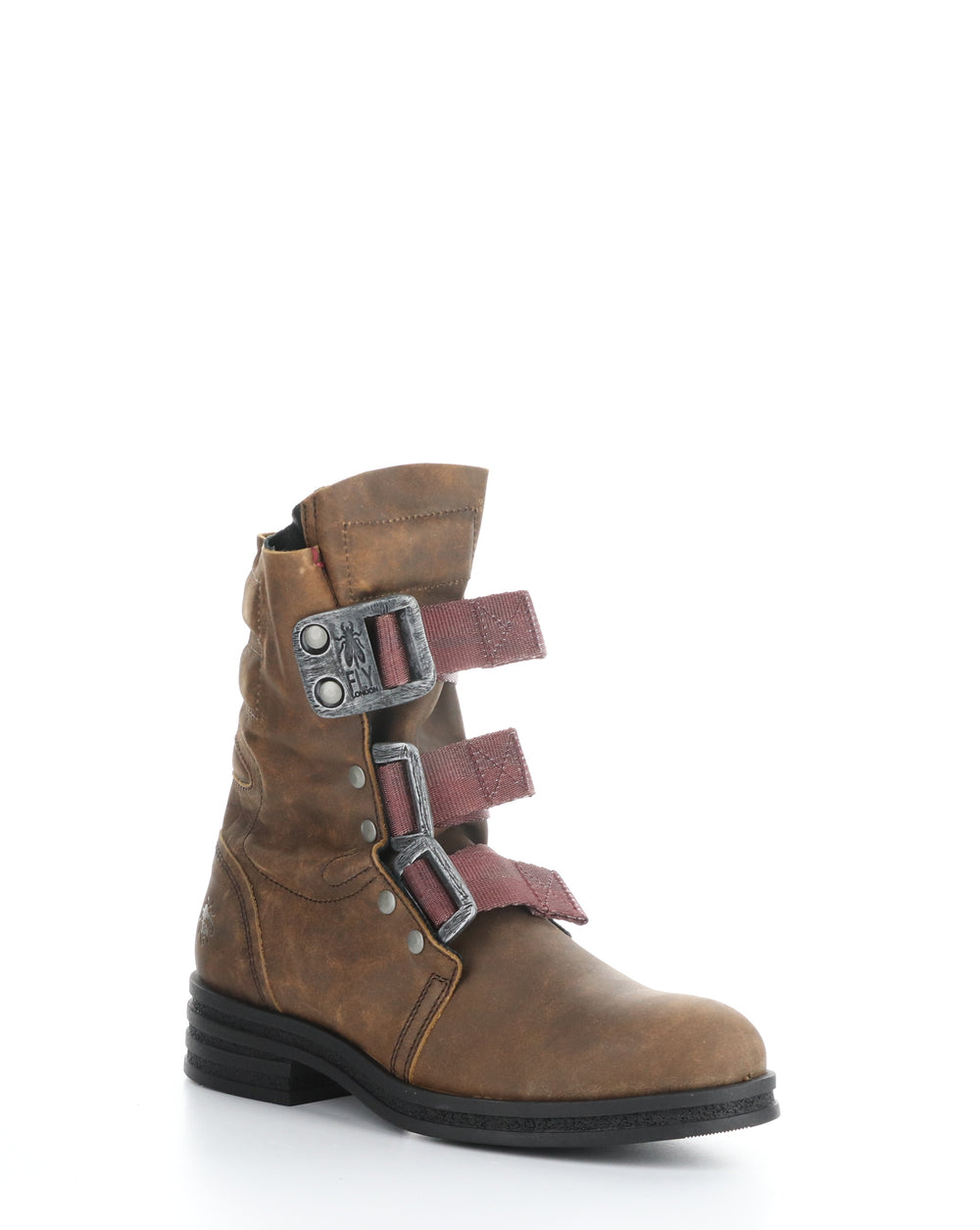 KIFF682FLY 011 BROWN Round Toe Boots