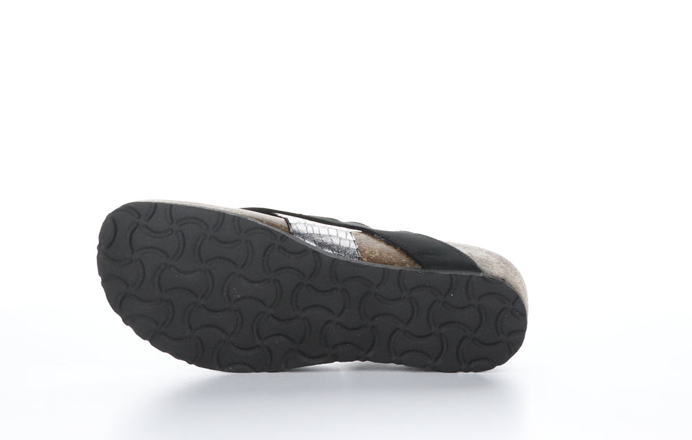 LABELLE Black Thong Sandals