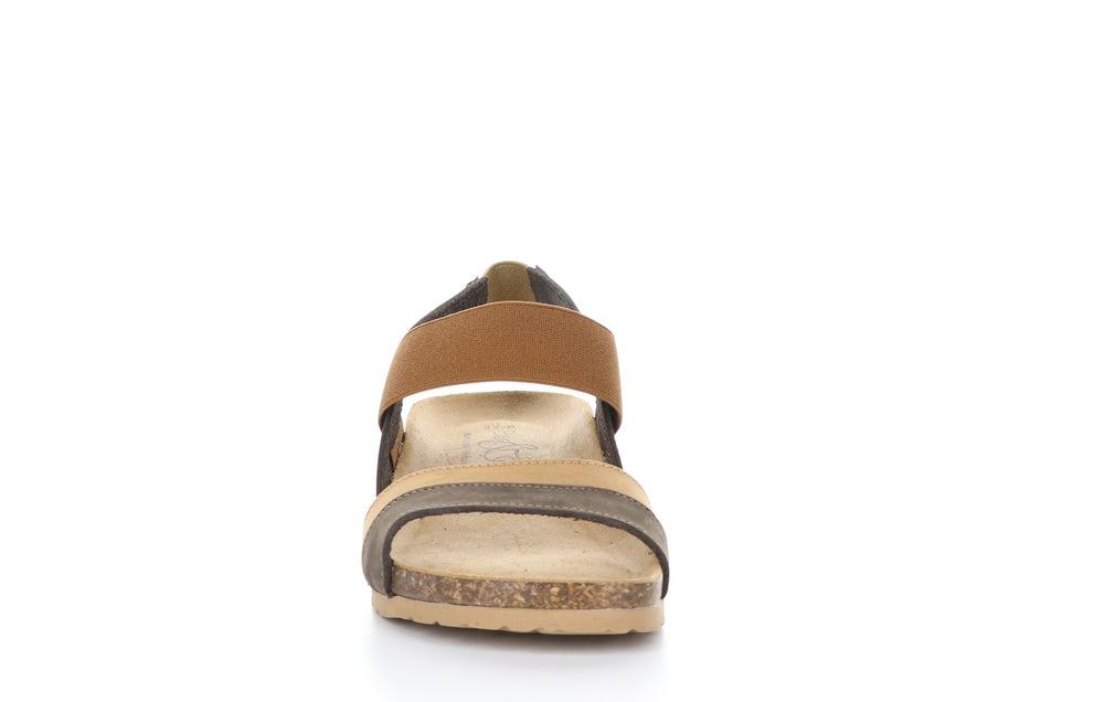 LABOS Multi Dark Brown Sling-Back Sandals