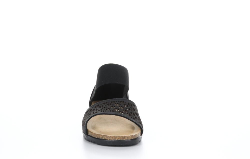 LACONA Black Open Toe Sandals