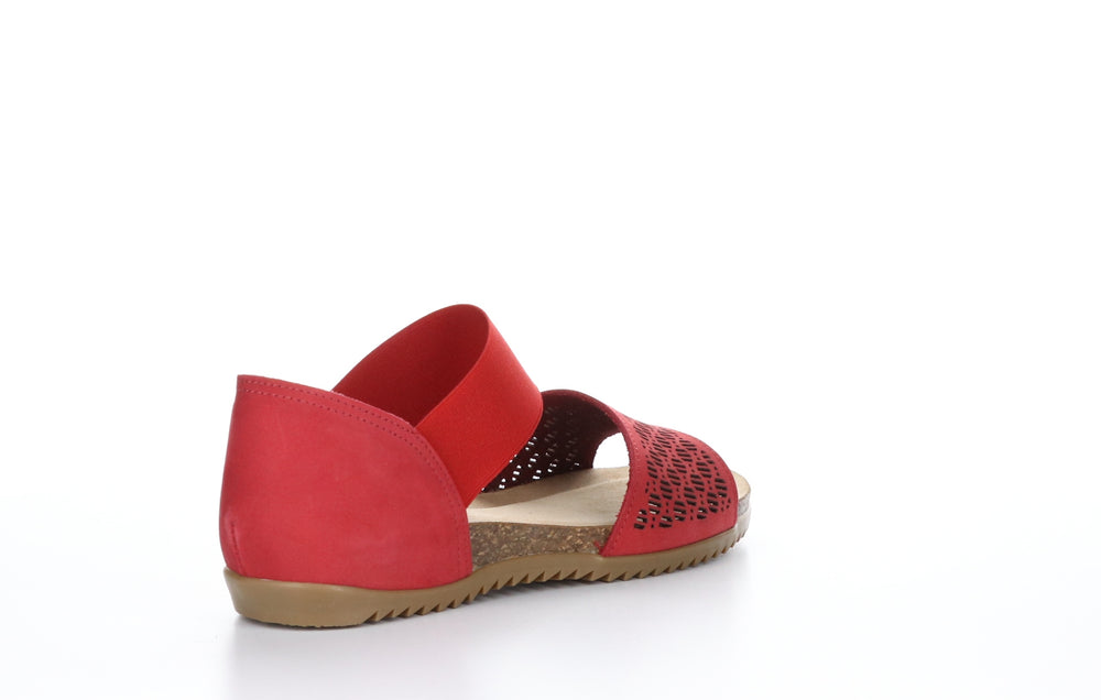 LACONA Red Open Toe Sandals