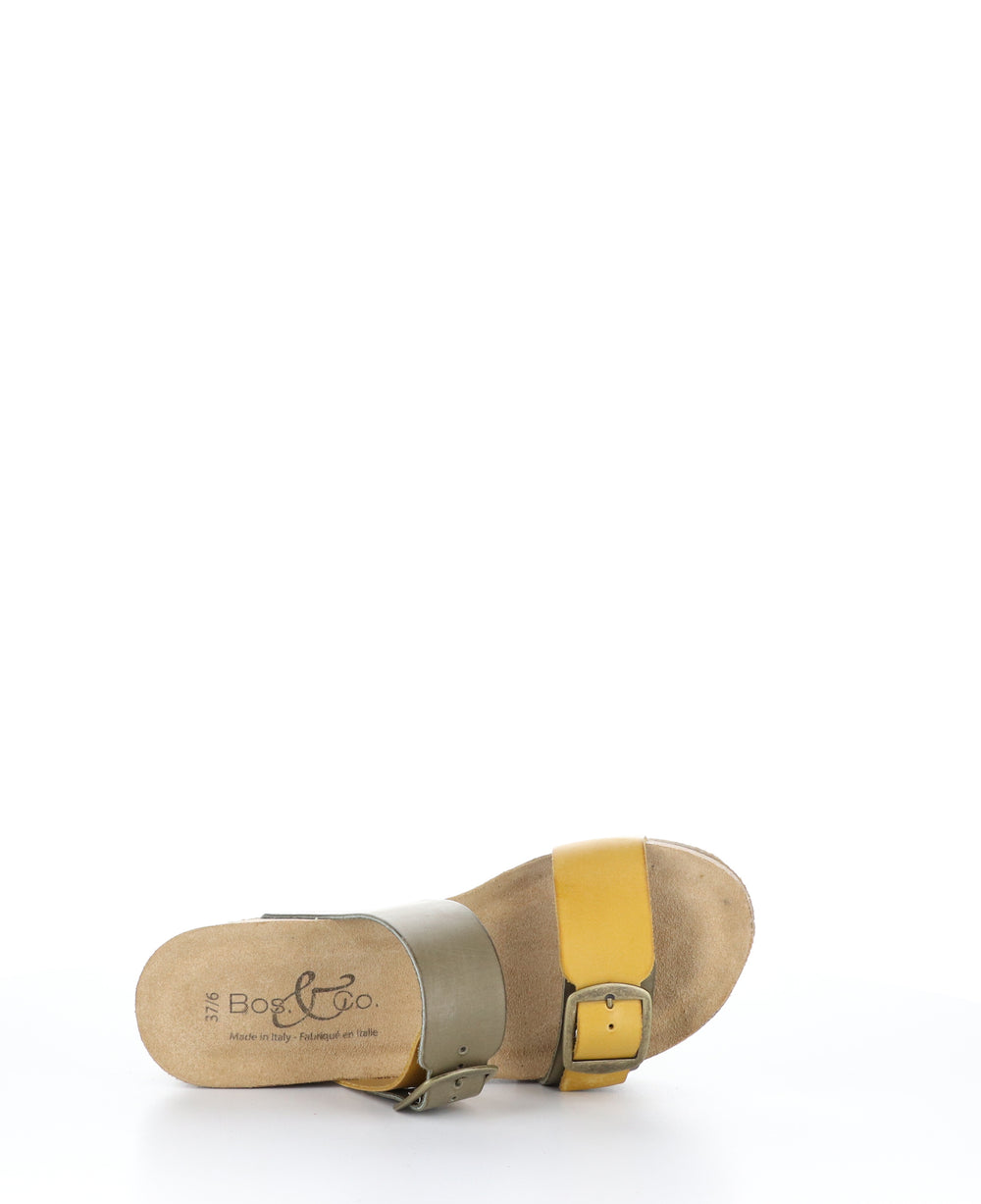 LAWT FANGO TAUPE/YELLOW Wedge Sandals