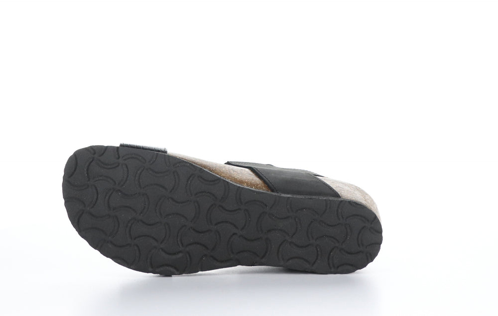 LAZIO Black Sling-Back Sandals