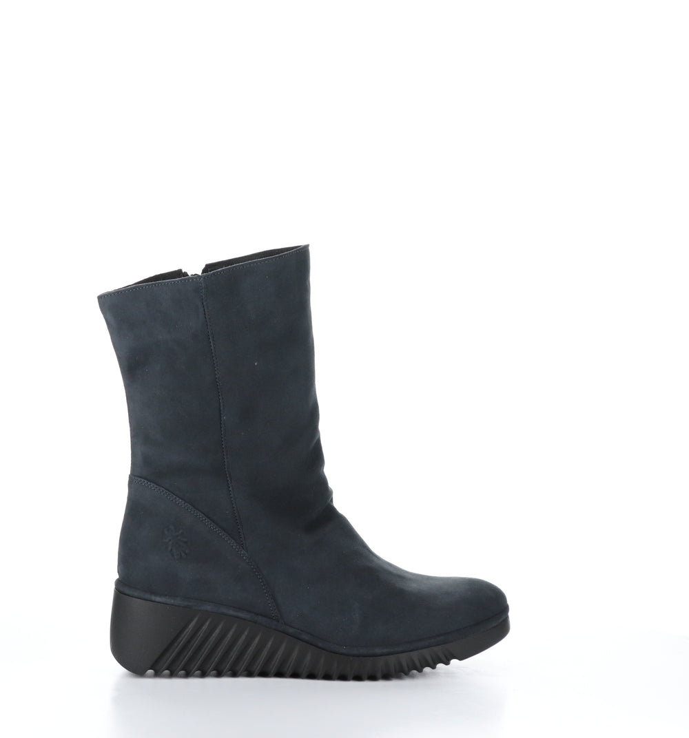 LEDE228FLY Navy Zip Up Boots