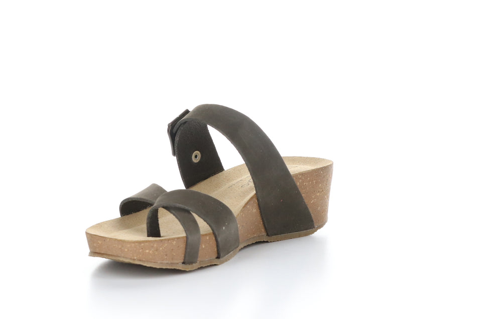 LIVELY Dk Brown Strappy Sandals