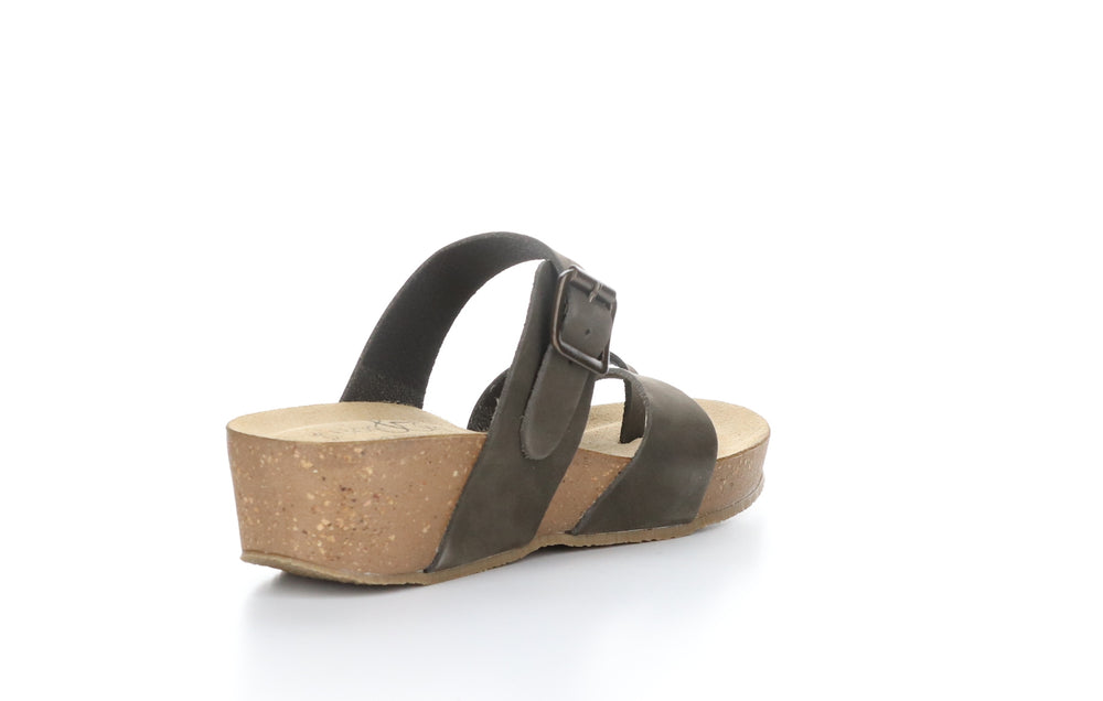 LIVELY Dk Brown Strappy Sandals