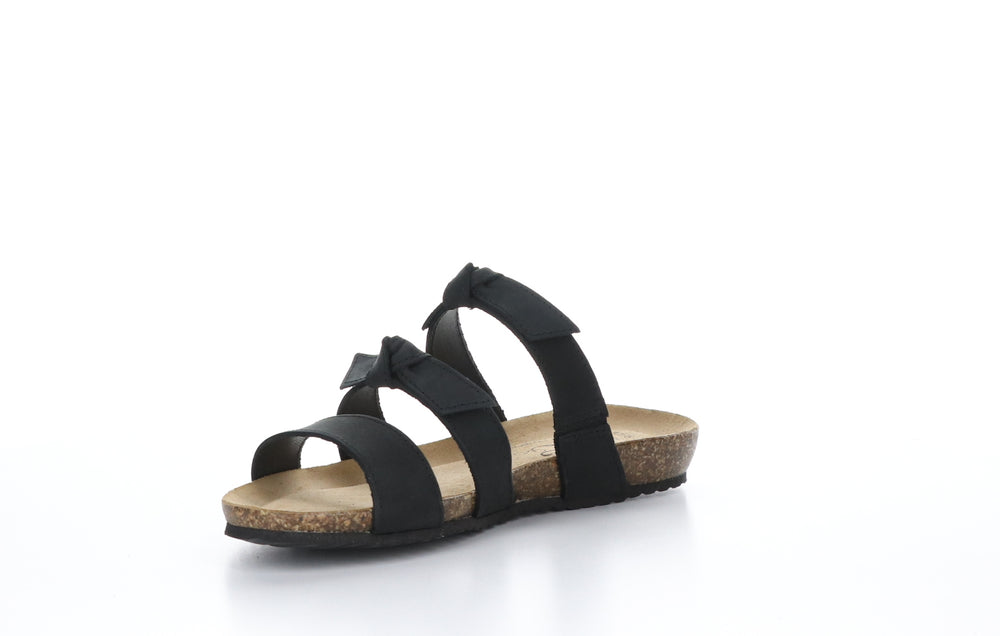 LURE Black Strappy Sandals