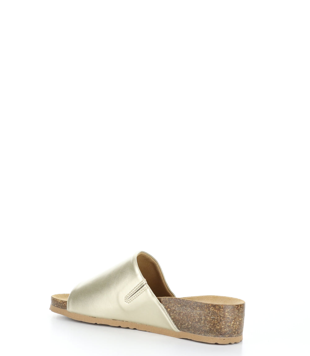 LUX GOLD Open Toe Mules