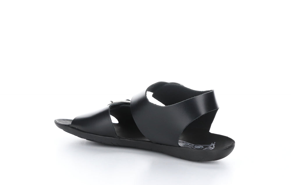 MASA757FLY Bridle Black Buckle Sandals