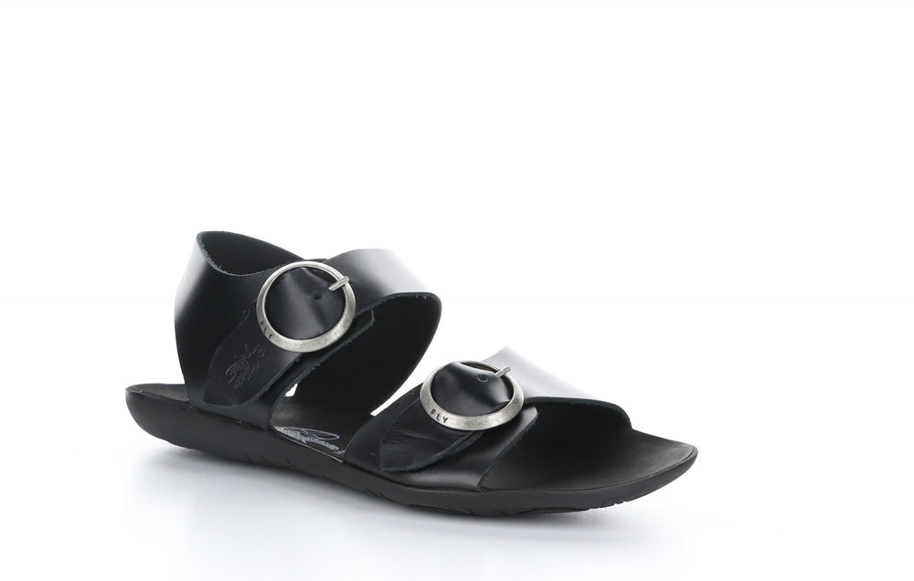 MASA757FLY Bridle Black Buckle Sandals