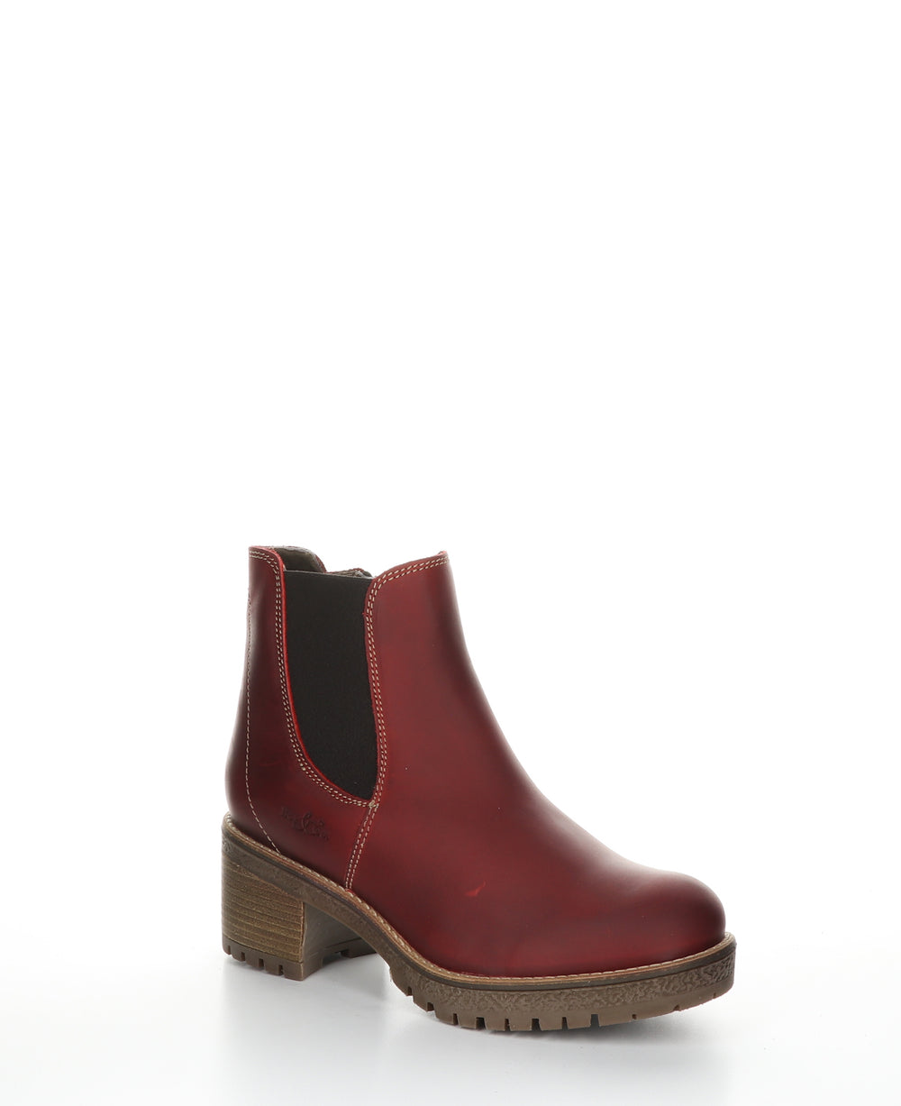 MASS Red Zip Up Ankle Boots