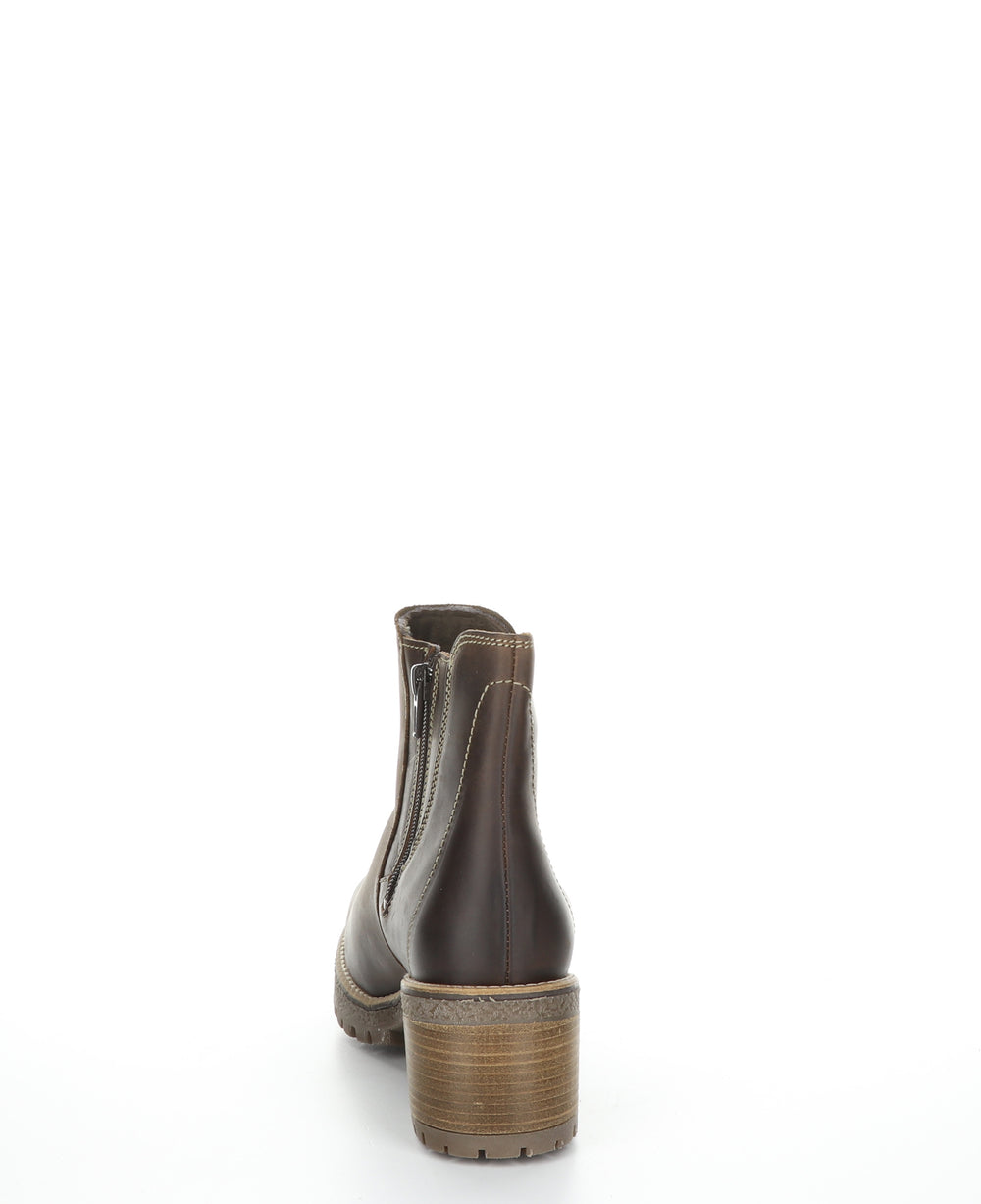 MASS Espresso/Dk Brn Zip Up Ankle Boots
