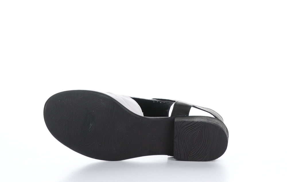 MATHIS White/Black Open Toe Sandals