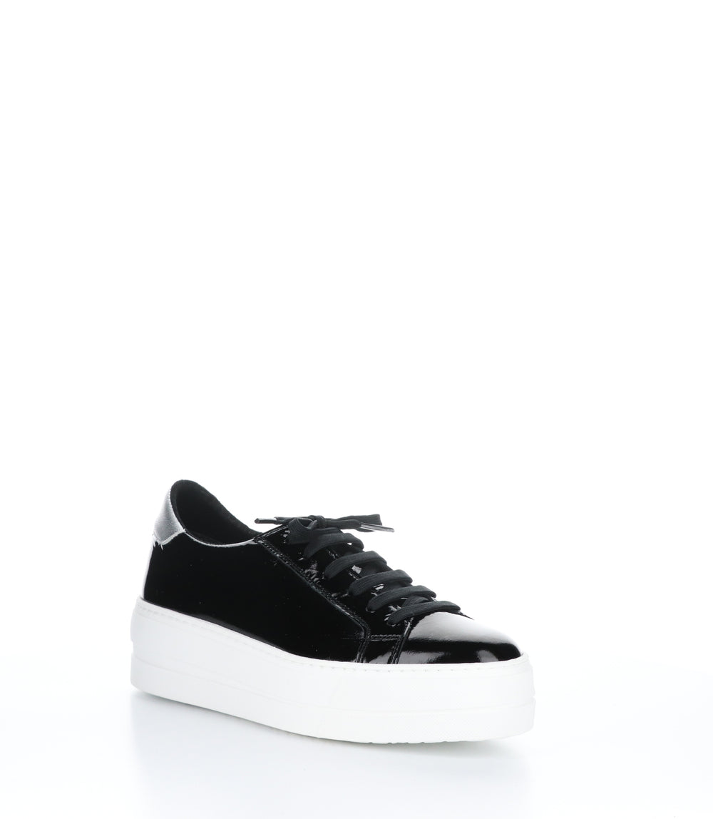 MAYA BLACK/SILVER Round Toe Trainers