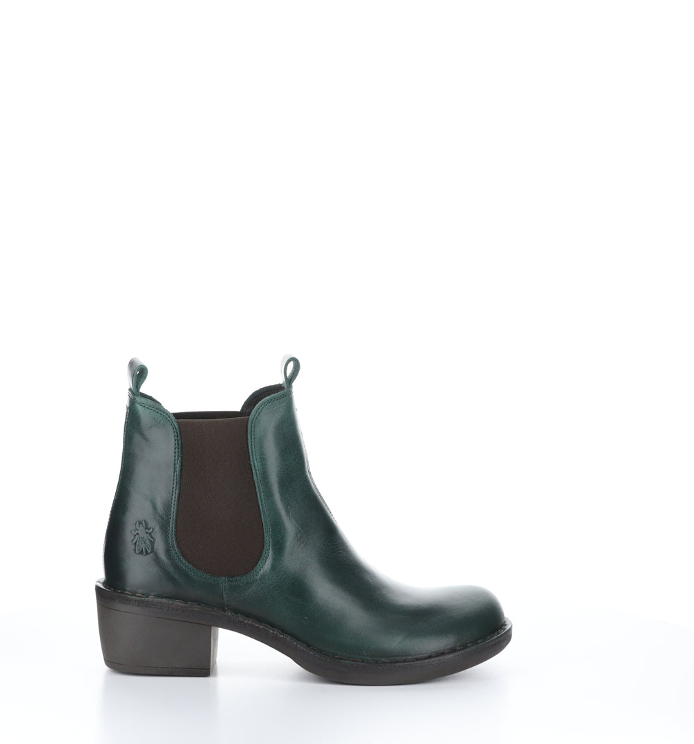 MEME030FLY Petrol Round Toe Ankle Boots