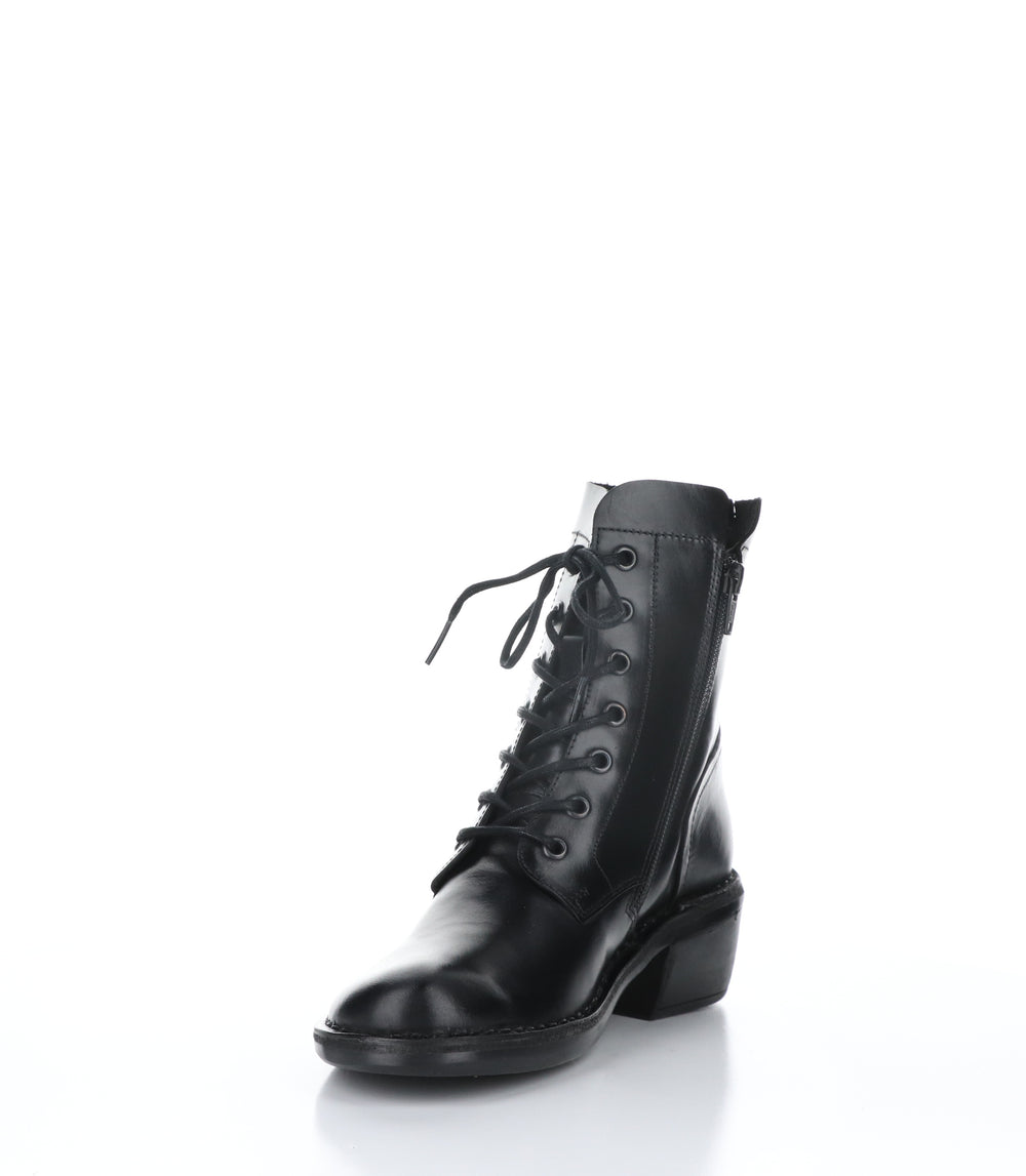 MILU044FLY Black Zip Up Boots