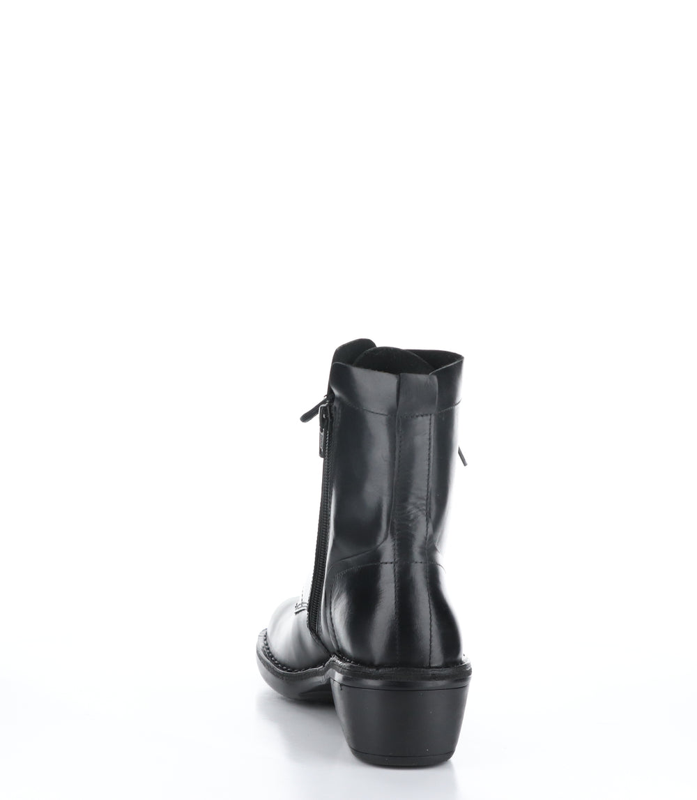 MILU044FLY Black Zip Up Boots