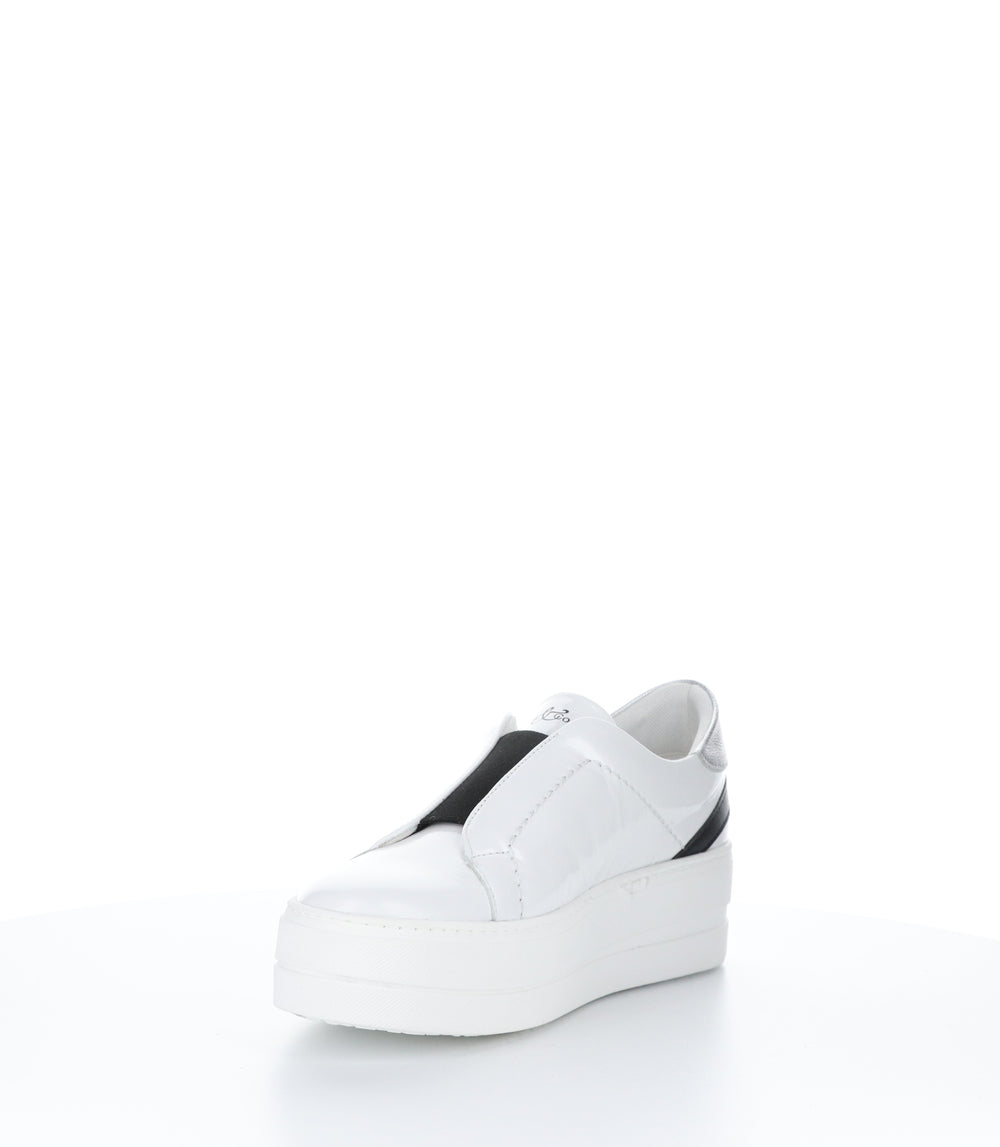 MONA WHITE/BLACK/SILVER Slip-on Shoes