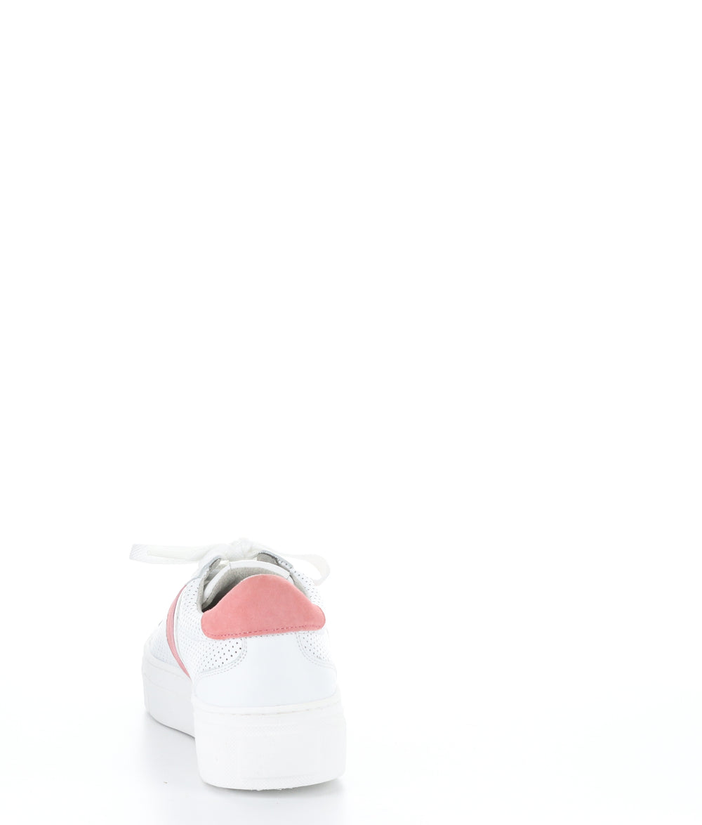 MONIC WHITE/SALMON/SILVER Lace-up Trainers