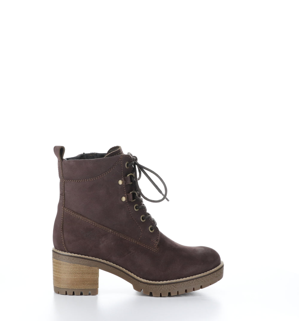 MOREL Plum Zip Up Ankle Boots